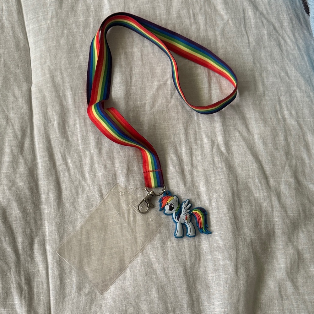 My Little Pony Rainbow Lanyard with Charm